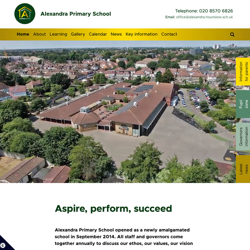 Primary School website project with Expression Engine CMS
