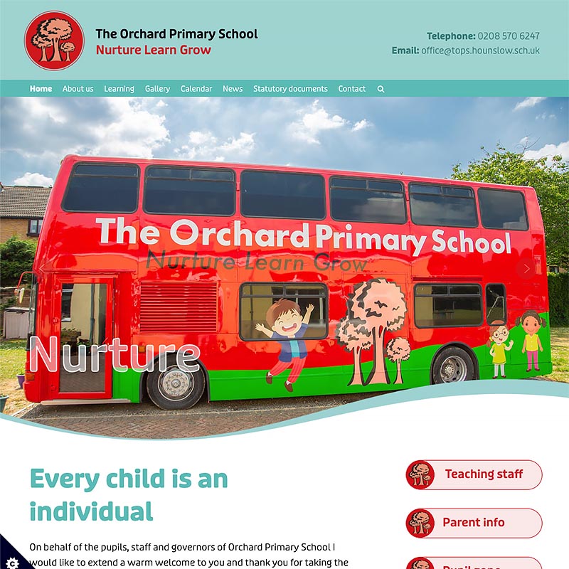 Primary School website project with Expression Engine CMS
