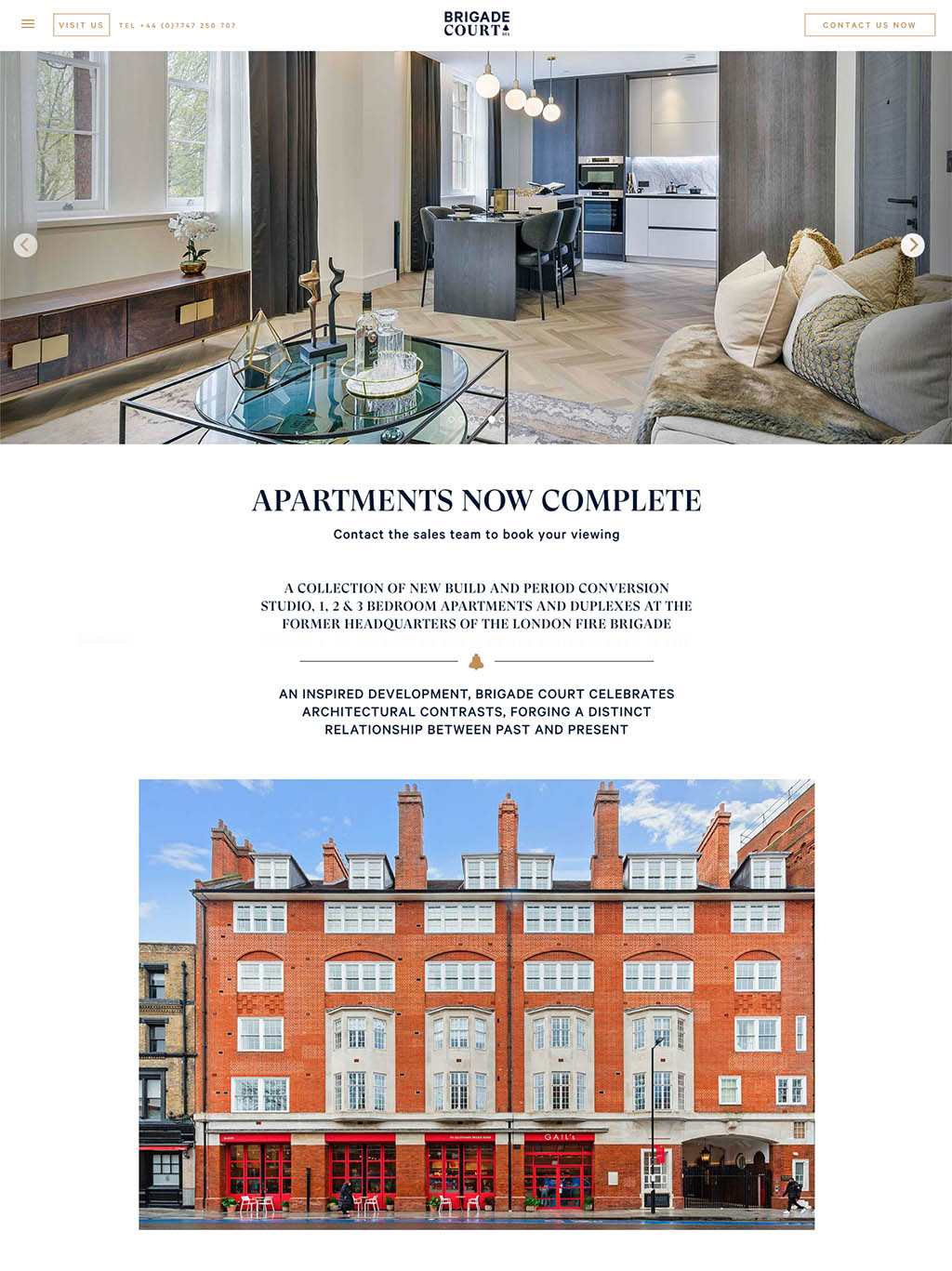 Brigade Court Property website