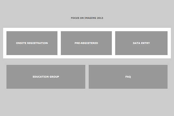 focus on imaging exhibition registration system corporate design