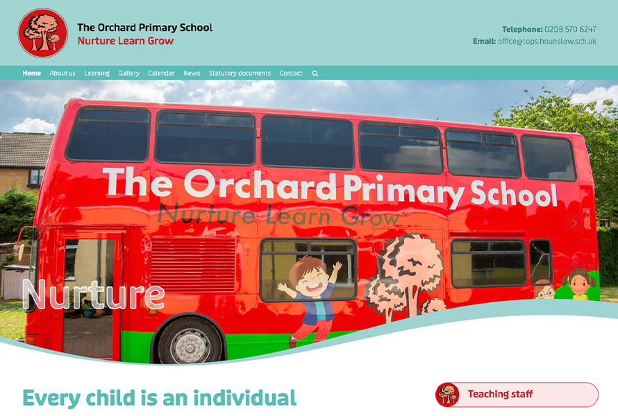 The Orchard Primary School Hounslow Expression Engine website