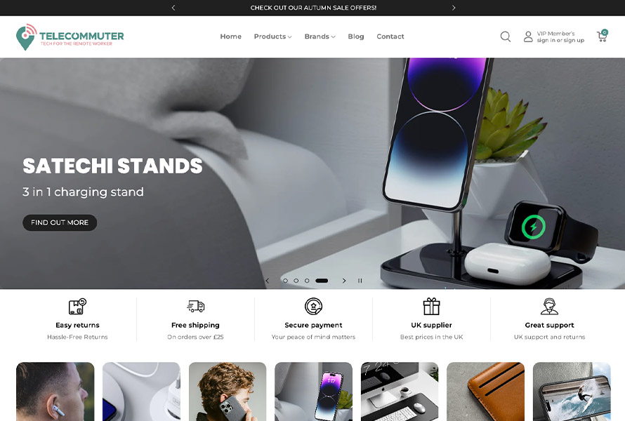 Telecommuter Shopify website