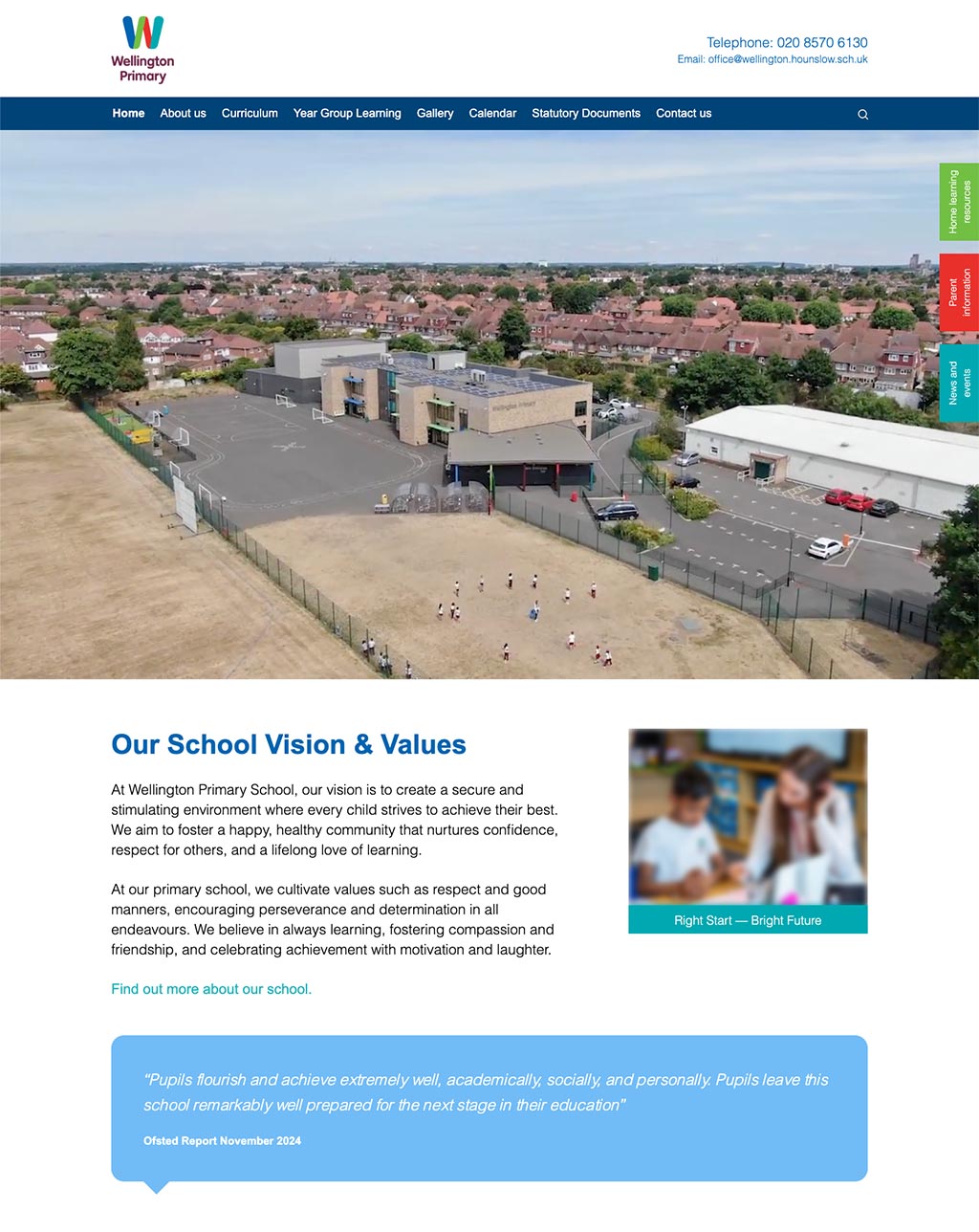 Wellington UK Website development design