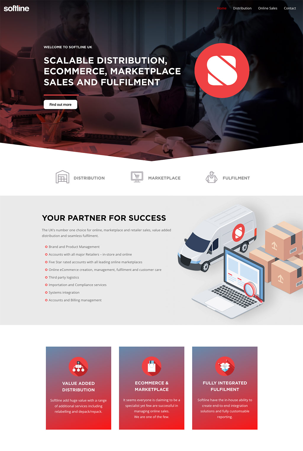 Softline UK Corporate office website project